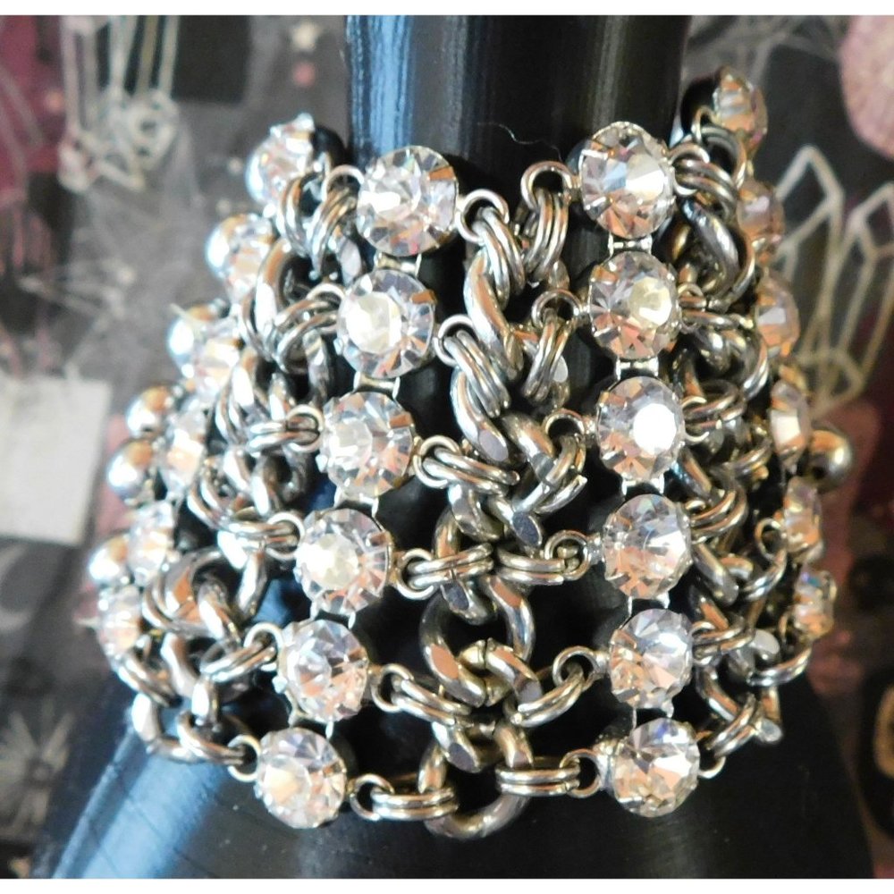 Rhinestone Chain Beaded Bracelet